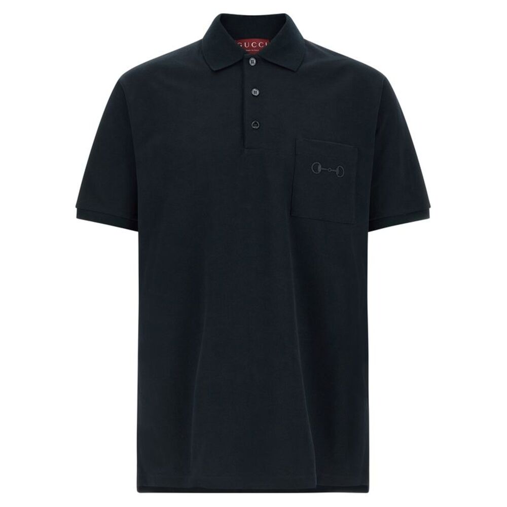 Gucci Blue Cotton Polo Men's Shirt